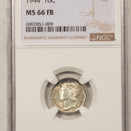 New Store Items 1944 MERCURY DIME – NGC MS-66 FB, FRESH, ORIGINAL & PQ+!