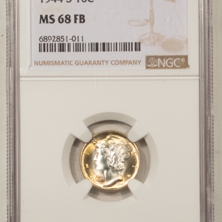 New Store Items 1944-S MERCURY DIME – NGC MS-68 FB, STUNNING LOOK & FLAWLESS!  NGC GUIDE= $7,250