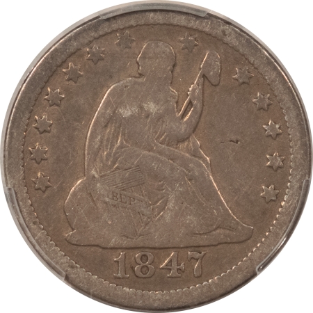 Liberty Seated Quarters 1847-O LIBERTY SEATED QUARTER – PCGS VG-10, TOUGH DATE!
