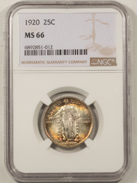 New Certified Coins 1920 STANDING LIBERTY QUARTER – NGC MS-66, GORGEOUS!