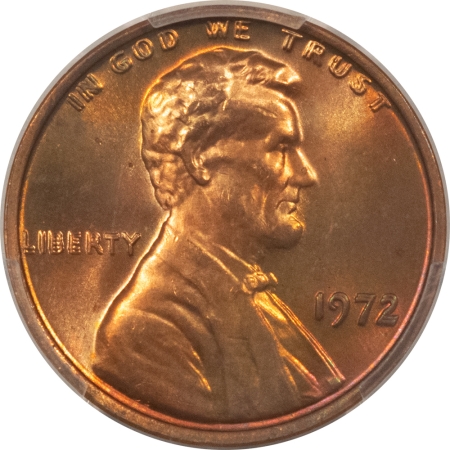 Lincoln Cents (Memorial) 1972 LINCOLN CENT, DOUBLE DIE OBVERSE, FS-101 – PCGS MS-65 RB, PRETTY GEM!