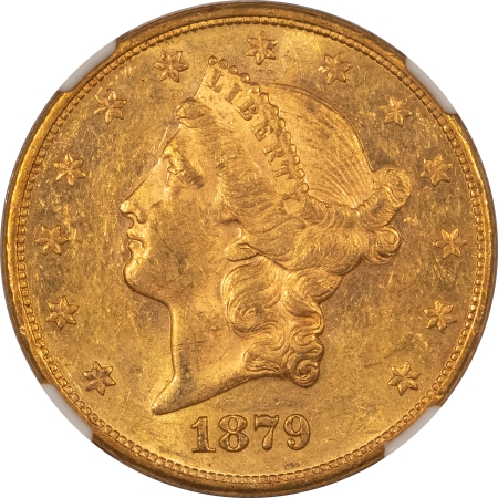 $20 1879 $20 LIBERTY GOLD NGC MS-60, FRESH, ORIGINAL & SEMI PROOFLIKE, TOUGH DATE!