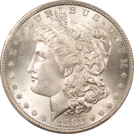 Morgan Dollars 1882 MORGAN DOLLAR – PCGS MS-65+ BLAST WHITE AND PREMIUM QUALITY+!
