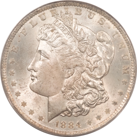 Morgan Dollars 1884-O MORGAN DOLLAR – PCGS MS-64, OLD GREEN HOLDER & PREMIUM QUALITY!