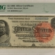 Large Silver Certificates 1896 $1 SILVER CERTIFICATE, FR-224 – PMG CHOICE VERY FINE-35!