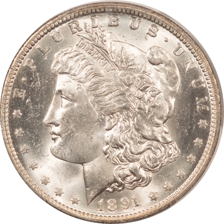Morgan Dollars 1891-O MORGAN DOLLAR – PCGS MS-62, FRESH & FLASHY, WELL-STRUCK!