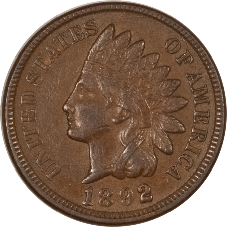 New Store Items 1892 INDIAN CENT – HIGH GRADE EXAMPLE, CHOICE AU!