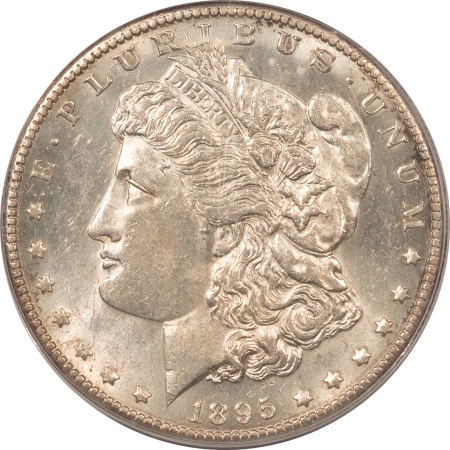 Morgan Dollars 1895-O MORGAN DOLLAR – PCGS MS-60, OGH, FLASHY, WELL-STRUCK & PQ FOR THE DATE!