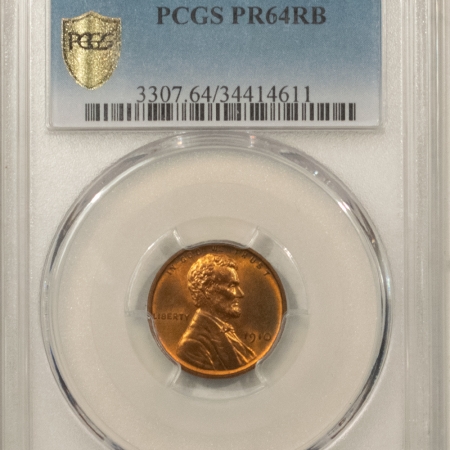Lincoln Cents (Wheat) 1910 MATTE PROOF LINCOLN CENT – PCGS PR-64 RB, PREMIUM QUALITY & ATTRACTIVE
