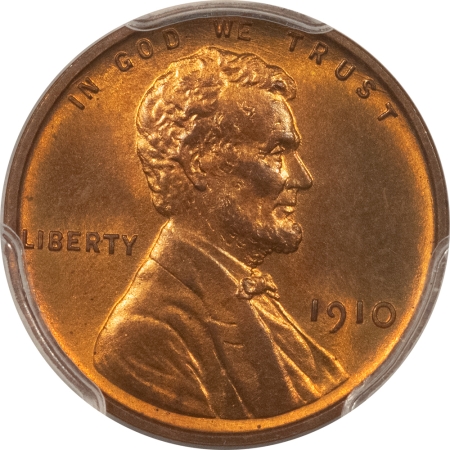 Lincoln Cents (Wheat) 1910 MATTE PROOF LINCOLN CENT – PCGS PR-64 RB, PREMIUM QUALITY & ATTRACTIVE