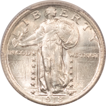 New Certified Coins 1918 STANDING LIBERTY QUARTER – PCGS MS-63, BLAST WHITE!