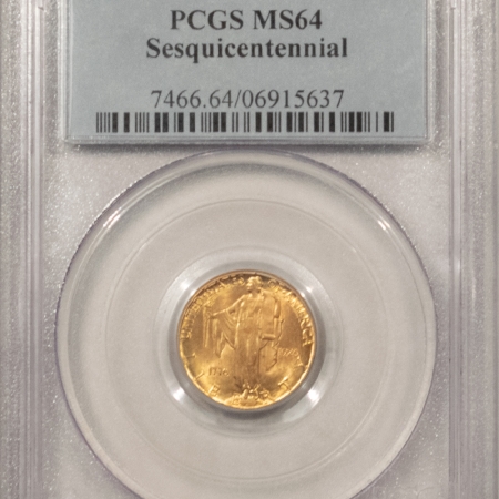 New Store Items 1926 $2.50 SESQUICENTENNIAL GOLD COMMEMORATIVE – PCGS MS-64, PRETTY ORIGINAL