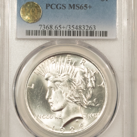 New Certified Coins 1926-D PEACE DOLLAR – PCGS MS-65+, BLAST WHITE W/ BOOMING LUSTER!