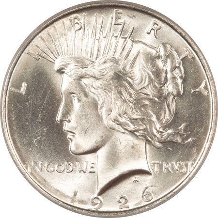 New Certified Coins 1926-D PEACE DOLLAR – PCGS MS-65+, BLAST WHITE W/ BOOMING LUSTER!