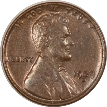 New Store Items 1929-D LINCOLN CENT – CHOICE UNCIRCULATED BROWN W/CLAIMS TO GEM!