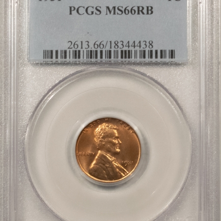 Lincoln Cents (Wheat) 1931 LINCOLN CENT – PCGS MS-66 RB, PREMIUM QUALITY, LOOKS FULLY RED!