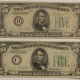 New Store Items 1934 $5 FEDERAL RESERVE NOTES, FR-1955, LOT OF 4 NOTES, AVERAGE CIRCULATED