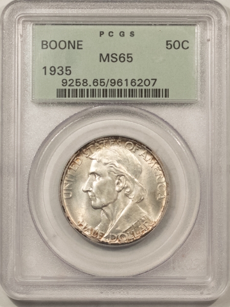 New Certified Coins 1935 BOONE COMMEMORATIVE HALF DOLLAR – PCGS MS-65, OLD GREEN HOLDER & PQ!