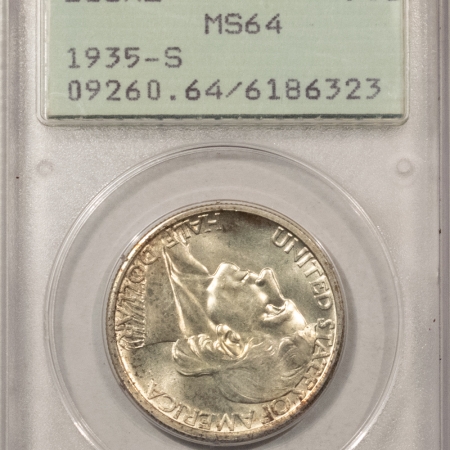 New Certified Coins 1935-S BOONE COMMEMORATIVE HALF DOLLAR – PCGS MS-64, RATTLER, PREMIUM QUALITY!