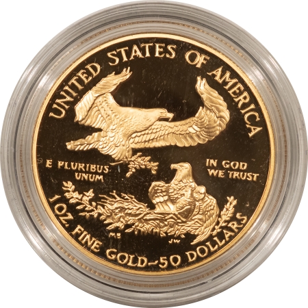 American Gold Eagles, Buffaloes, & Liberty Series 1999-W $50 PROOF AMERICAN GOLD EAGLE, 1 OZ – GEM PROOF W/ ORIG GOV’T PACKAGE!