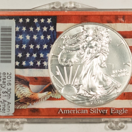 New Store Items 2016 $1 AMERICAN SILVER EAGLE 1 OZ, .999 – GEM UNCIRCULATED IN SNAP DISPLAY CASE