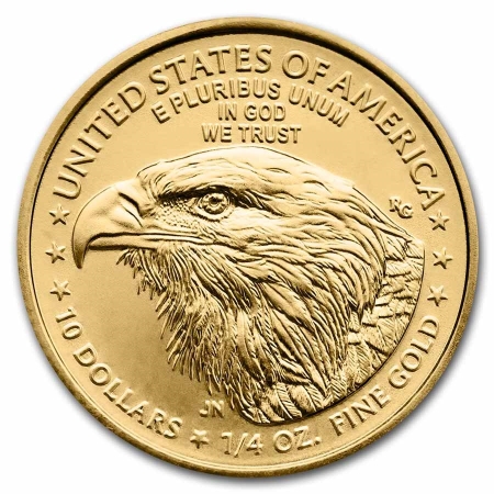 American Gold Eagles, Buffaloes, & Liberty Series 2022 1/4 OZ $10 AMERICAN GOLD EAGLE – GEM BU, NEW REVERSE!
