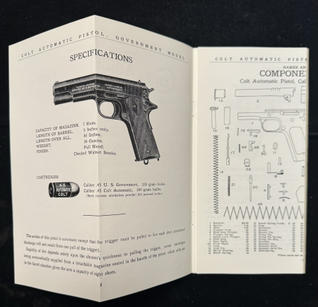 Miscellaneous PRE-1926 COLT MODEL 1911 ORIGINAL OWNER’S MANUAL; COMPLETE & MINT-VERY SCARCE!