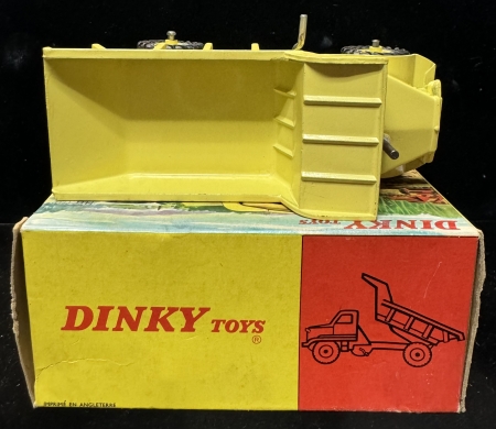 Dinky DINKY #965 EUCLID REAR DUMP TRUCK W/ WINDOW GLAZING, NR-MINT W/ EXC PICTURE BOX