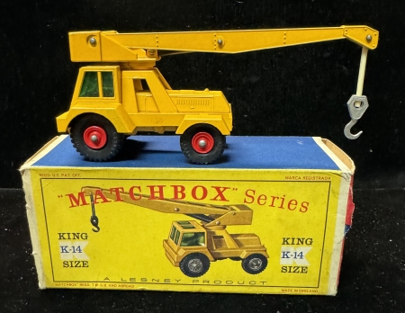 Matchbox MATCHBOX KING SIZE #K-14 TAYLOR JUMBO CRANE, near-MINT MODEL/GOOD CARD BOX
