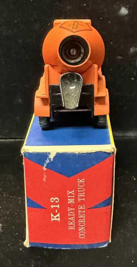 MATCHBOX KING SIZE #K-13 ERF READY-MIX CONCRETE TRUCK, near-MINT/EXC CARD BOX