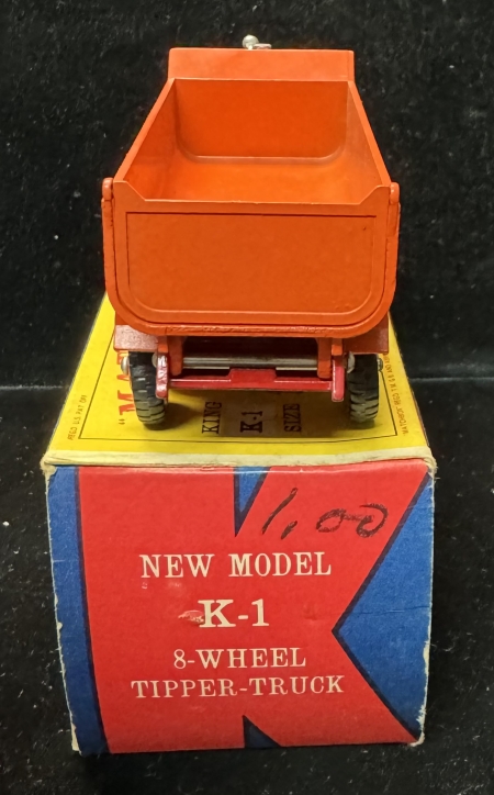 Matchbox MATCHBOX KING SIZE #K-1 FODEN HOVERINGHAM 8 WHEEL TIPPER TRUCK, near-MINT/VG BOX