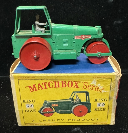 Matchbox MATCHBOX KING SIZE #K-9 AVELING BARFORD ROAD ROLLER-EXC+ MODEL/FAIR ORIGINAL BOX