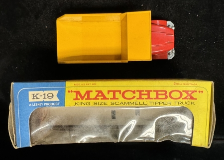 Matchbox MATCHBOX KINGSIZE #K-19 SCAMMELL TIPPER TRUCK, NEAR-MINT MODEL/GOOD WINDOW BOX