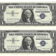 New Store Items 1957 $1 SILVER CERTIFICATE 4 PIECE LOT, FR-1619, AU-CU-NICE NOTES!