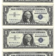 New Store Items 1957 $1 SILVER CERTIFICATE LOT OF 5 NOTES, XF-AU/CU, FR-1619; NICE LOT!