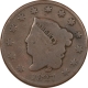 Coronet Head Large Cents 1827 CORONET LARGE CENT – PLEASING CIRCULATED EXAMPLE! REVERSE RIM BRUISE!