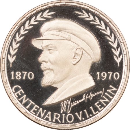 New Store Items 1970 EQUATORIAL GUINEA 75 PESETAS BIRTH OF LENIN .999 KM-9.1 GEM PROOF, SCARCE!