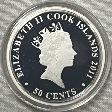 World Certified Coins 2011 50c COOK ISLANDS FOREVER LOVE, SILVER 1/2 OZ – GEM PROOF OGP/CERT