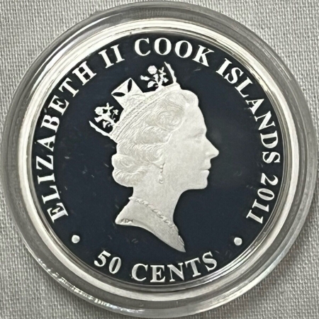 New Store Items 2011 50c COOK ISLANDS FOREVER LOVE, SILVER 1/2 OZ – GEM PROOF OGP/CERT