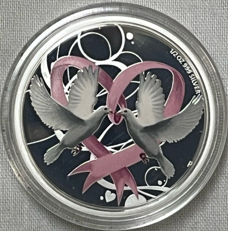 World Certified Coins 2011 50c COOK ISLANDS FOREVER LOVE, SILVER 1/2 OZ – GEM PROOF OGP/CERT
