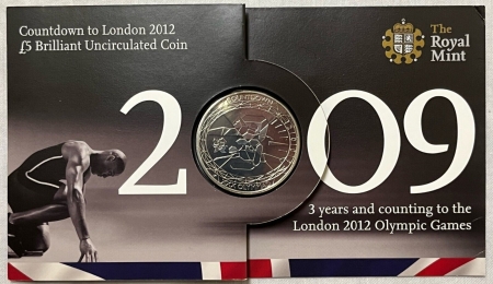 New Store Items 2009 5 POUNDS GREAT BRITAIN, KM-1121, COUNTDOWN TO LONDON 2012 – UNC, OGP!