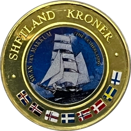 New Store Items 1999 SHETLAND KRONER CUTTY SARK TALL SHIPS .925 STERLING/GOLD 250 STRUCK K-8a