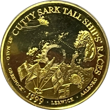 New Store Items 1999 SHETLAND KRONER CUTTY SARK TALL SHIPS .925 STERLING/GOLD 250 STRUCK K-8a