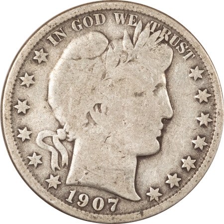 New Store Items 1907-O BARBER HALF DOLLAR – PLEASING CIRCULATED EXAMPLE!