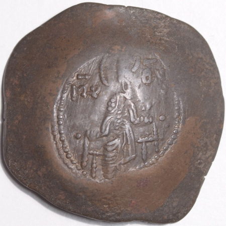 Ancient Coins MANUEL I AD 1443-1180, CONSTANTINOPLE, BILLON ASPRON TRACHY, SB-1964, ABOUT VF!