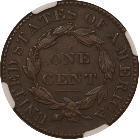 Coronet Head Large Cents 1831 LARGE LETTERS CORONET HEAD LARGE CENT – NGC AU DETAILS, CLEANED. NICE LOOK!