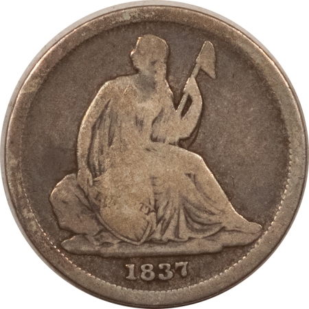 Liberty Seated Dimes 1837 SMALL DATE LIBERTY SEATED DIME – PLEASING CIRCULATED EXAMPLE!