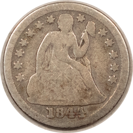 New Store Items 1844 LIBERTY SEATED DIME – CIRCULATED! SCARCE “ORPHAN ANNIE” DATE!