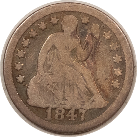 New Store Items 1847 LIBERTY SEATED DIME – PLEASING CIRCULATED EXAMPLE!