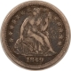 Liberty Seated Dimes 1849-O LIBERTY SEATED DIME – PLEASING CIRCULATED EXAMPLE!